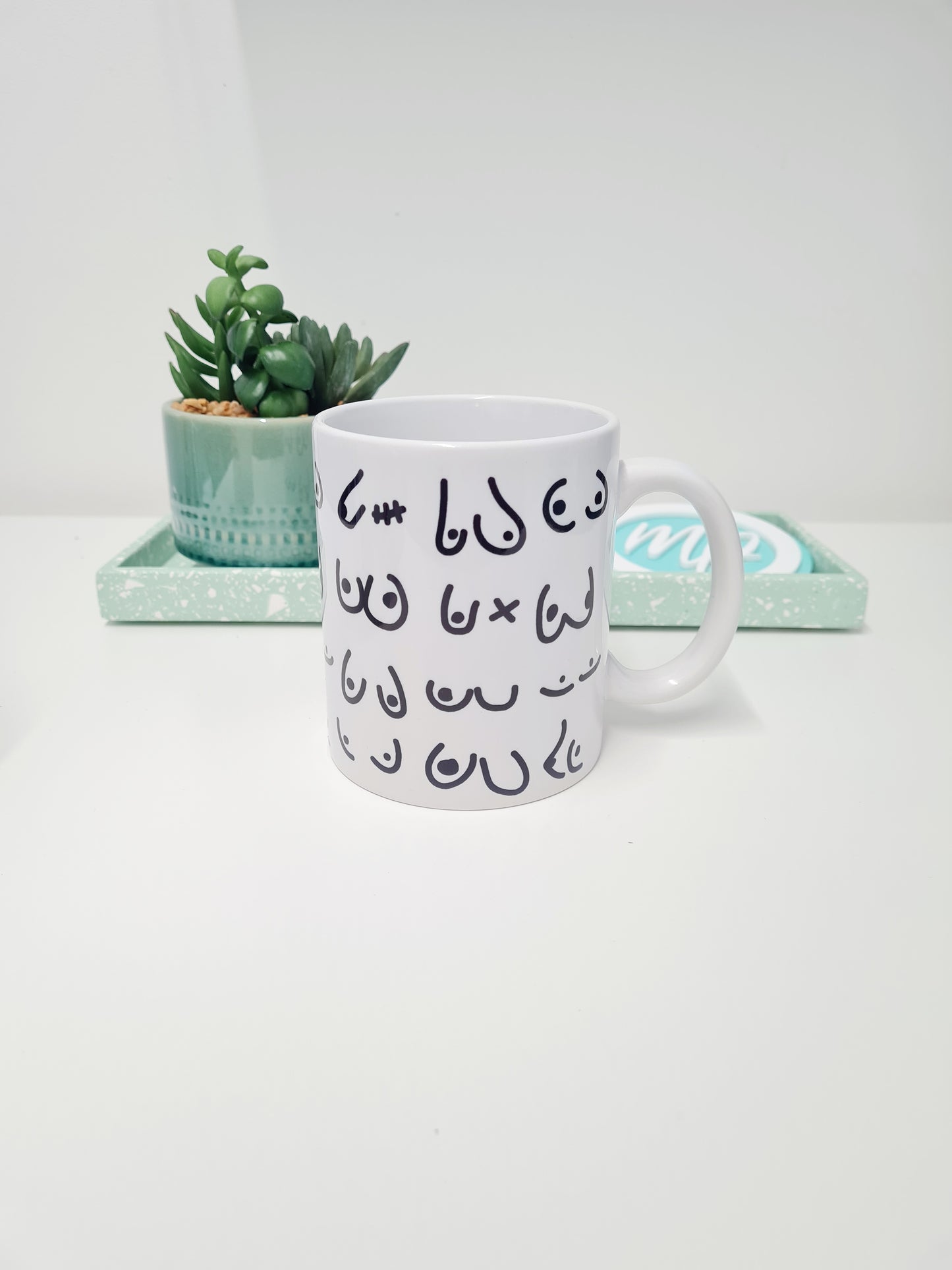 Adult Boobs Print Mug - Girl Power Cup