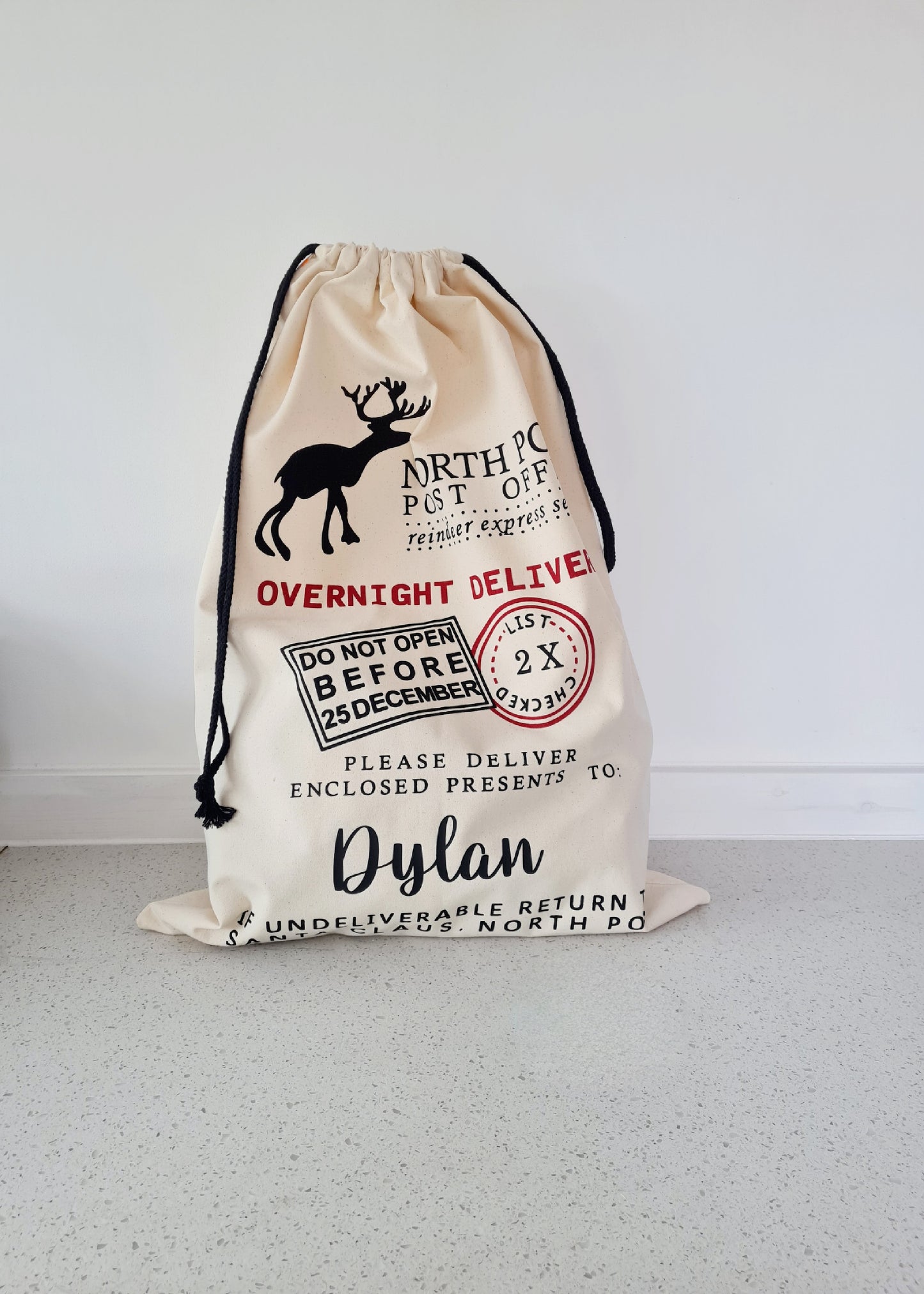 Personalised Christmas Santa Sack - Christmas Reusable Gift Sack