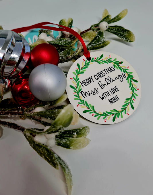 Personalised Christmas Bauble Gift For Teacher