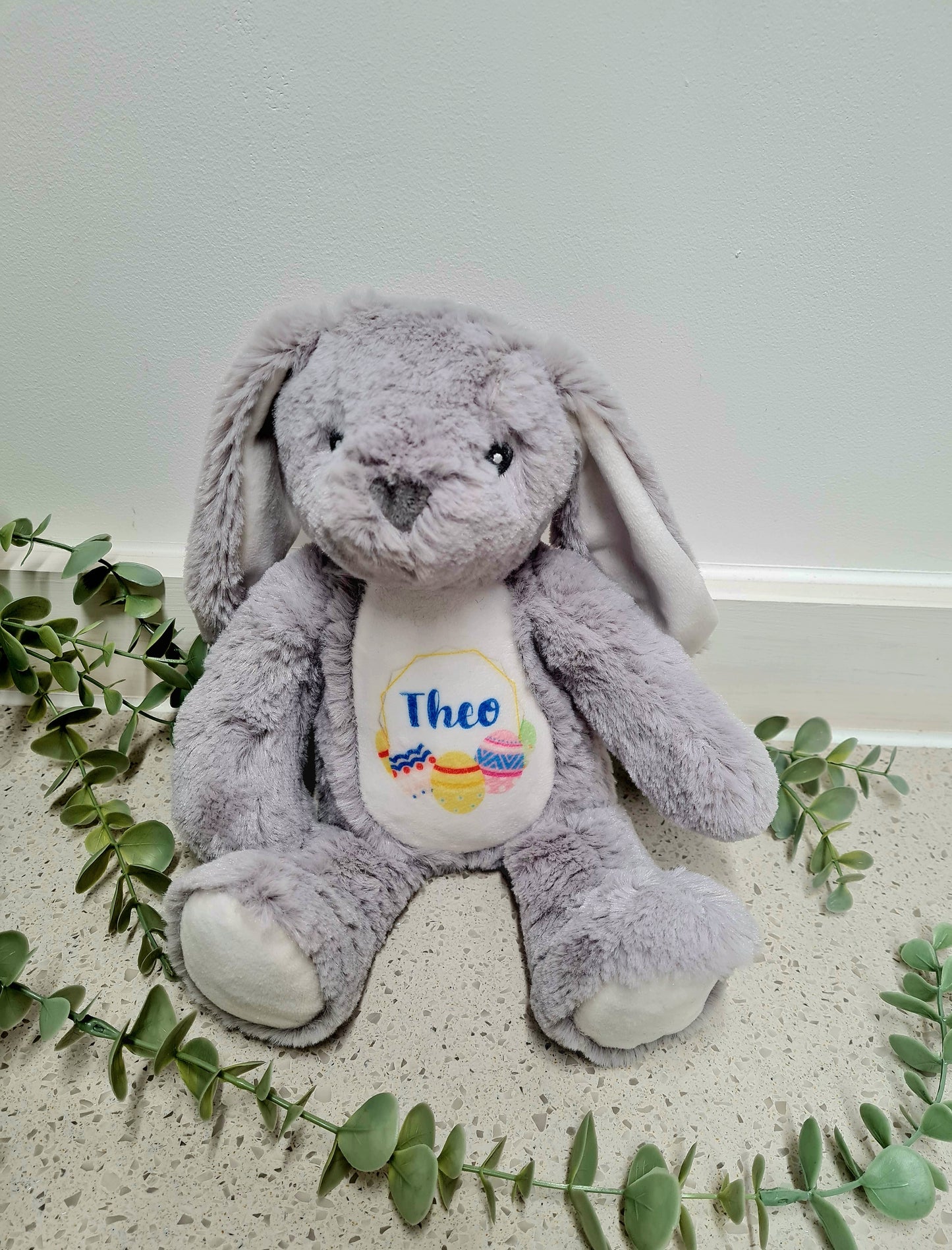 Easter Bunny Plush, Personalised Bunny Teddy, Babies First Easter Keepsake.