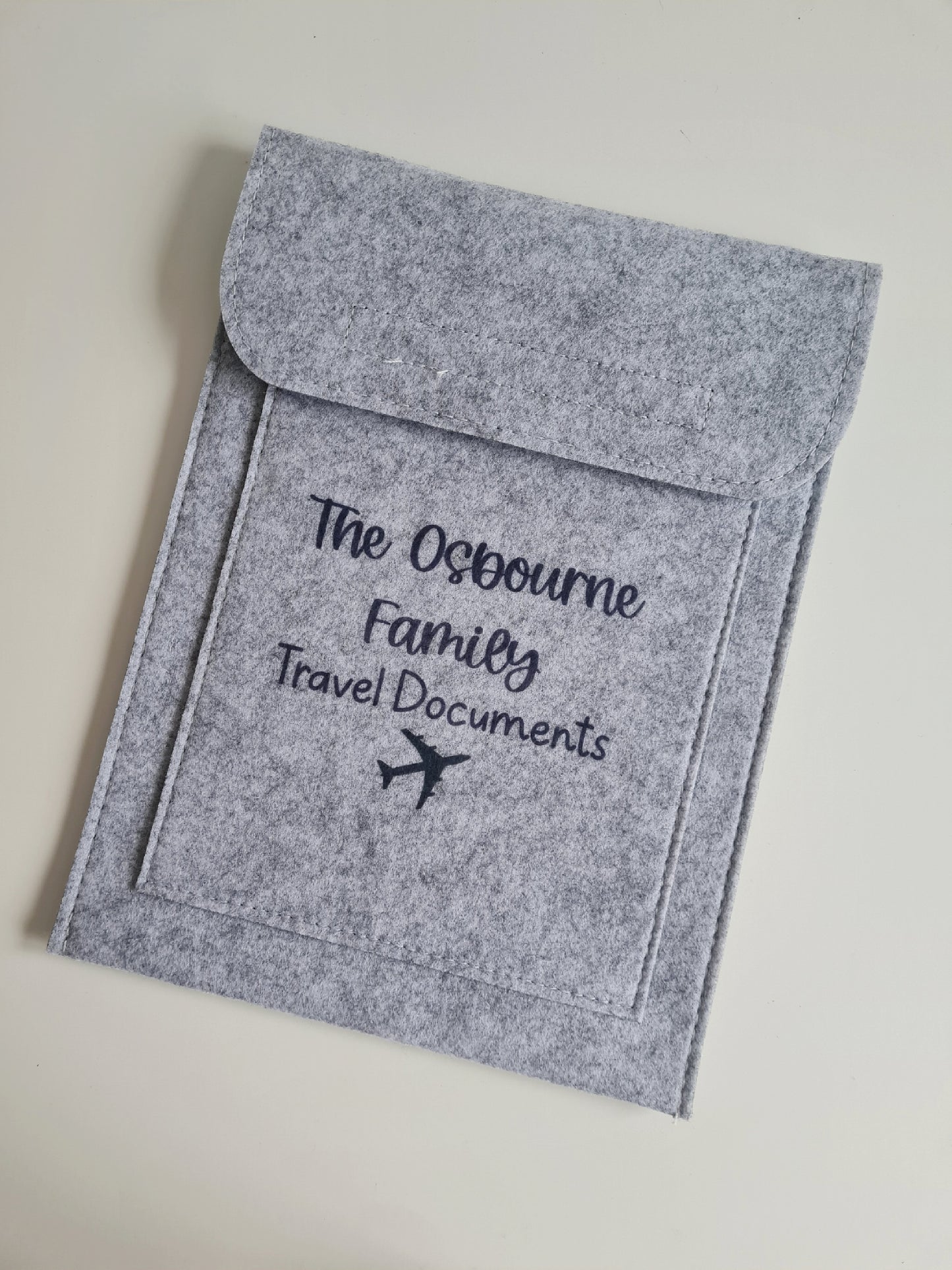 Personalised Family Travel Document Sleeve - Travel Document Sleeve - Personalised Holiday Document Holder