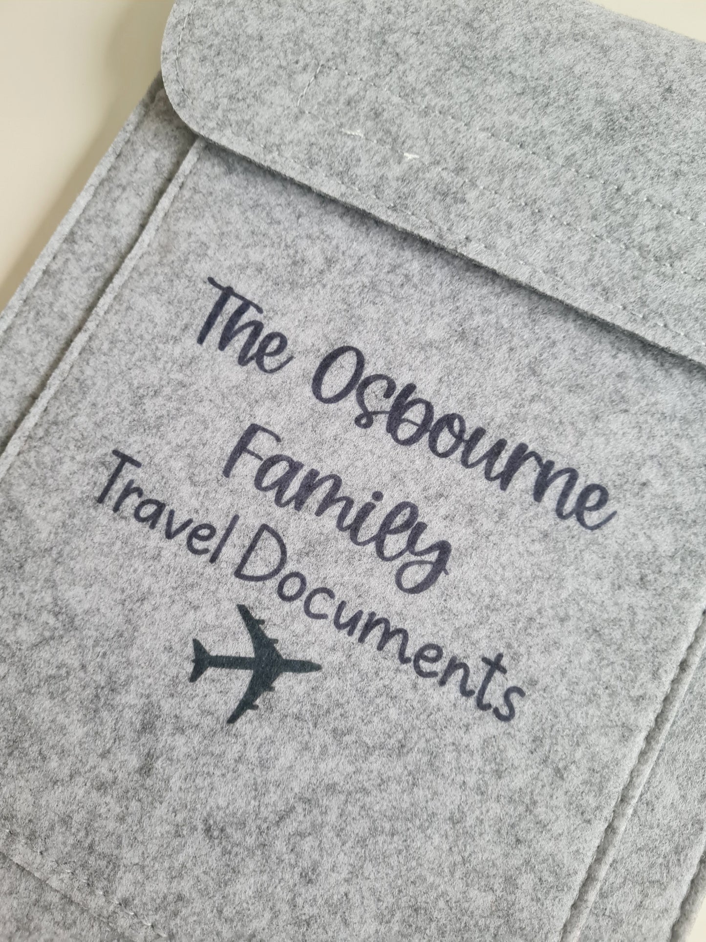 Personalised Family Travel Document Sleeve - Travel Document Sleeve - Personalised Holiday Document Holder