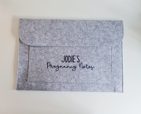 Personalised Pregnancy Notes Protective Sleeve