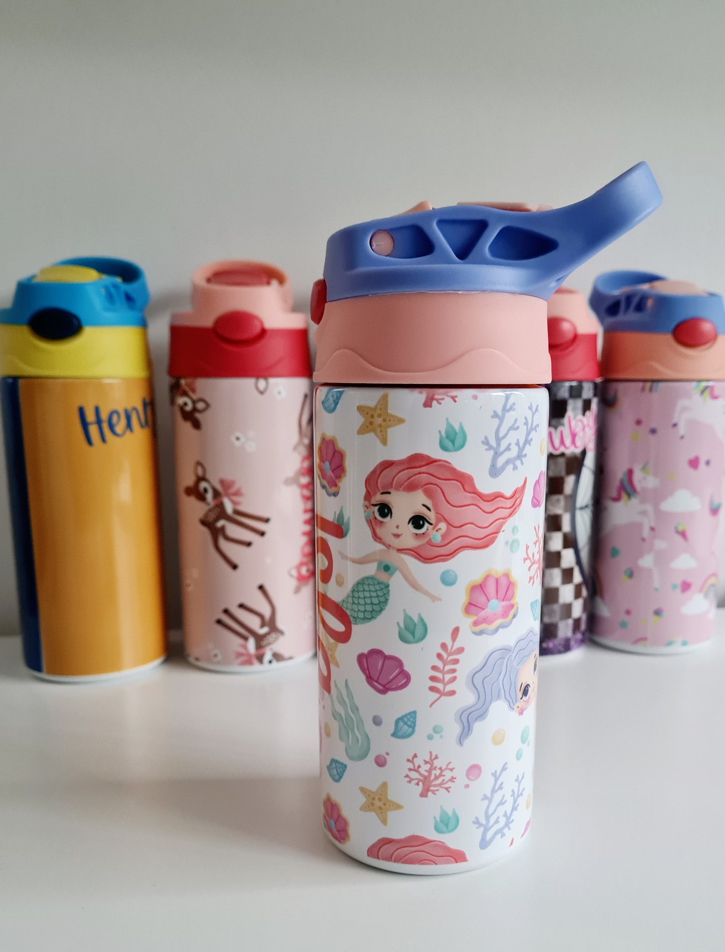 Personalised Mermaid Theme Childrens Water Bottle