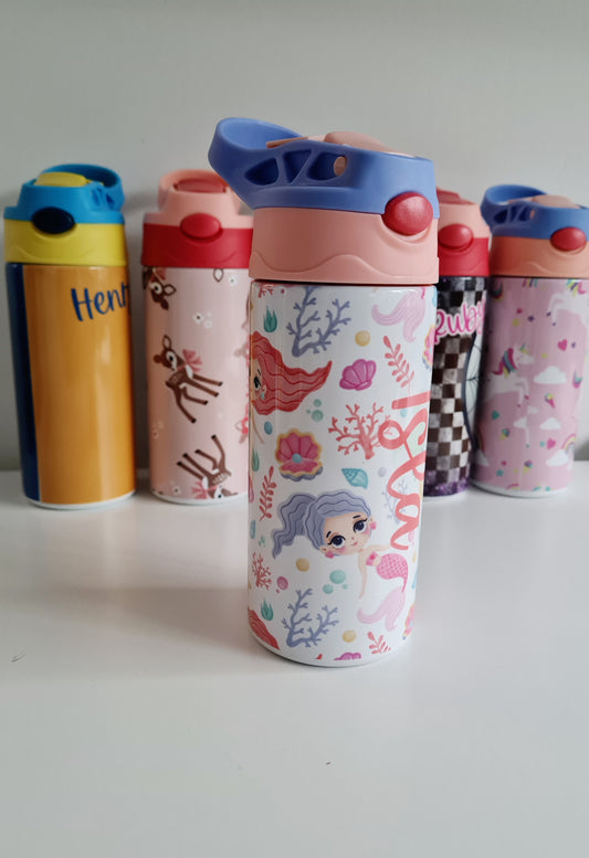 Personalised Mermaid Theme Childrens Water Bottle