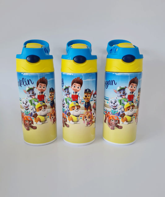 Personalised Kids Water Bottle - Dog Patrol Theme