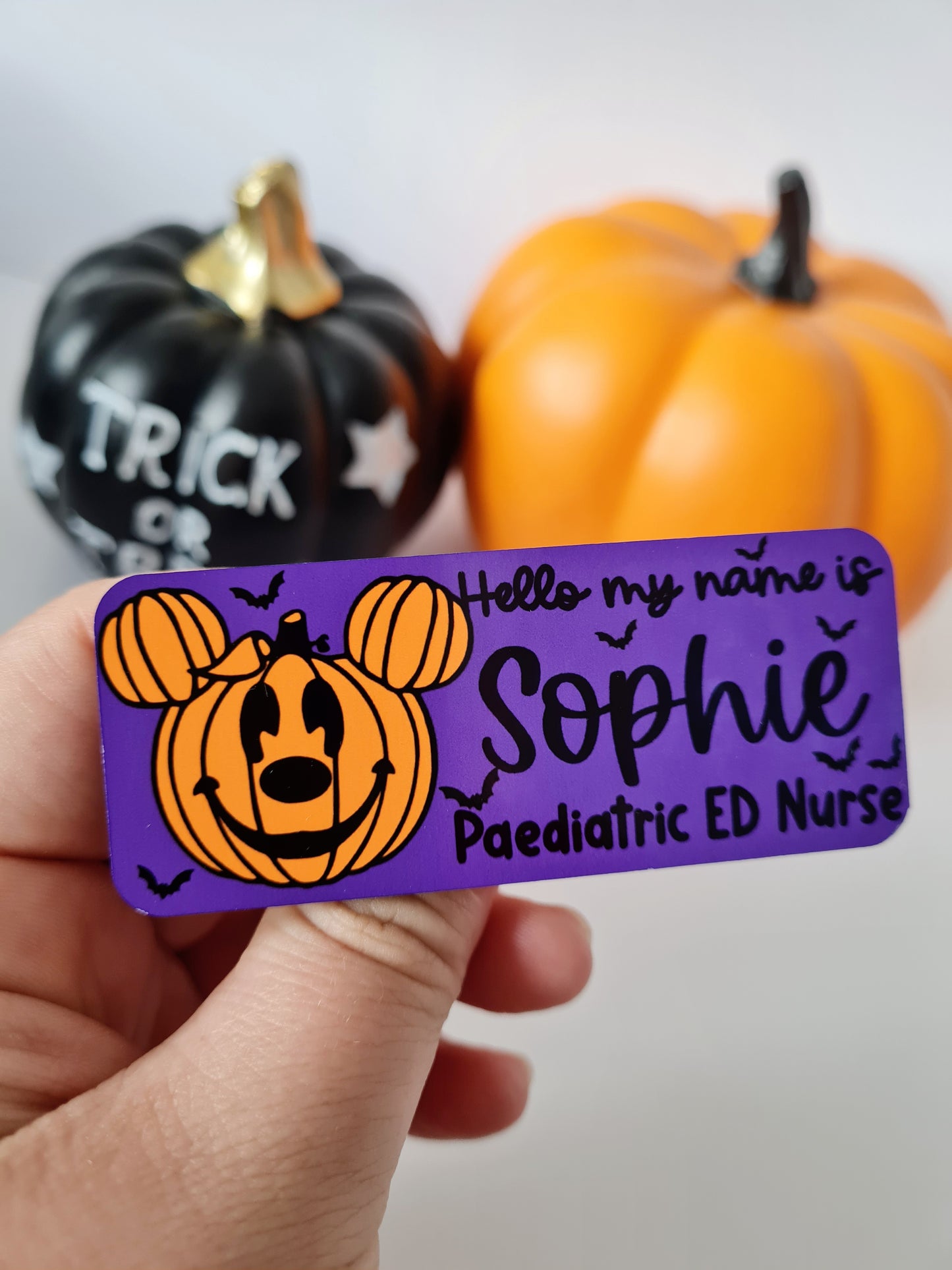 Halloween Name Badges - ALL HALLOWEEN DESIGNS - Nurse, Midwife, Student Nurse, Student Midwife, Healthcare, Carer, NHS Name Badge