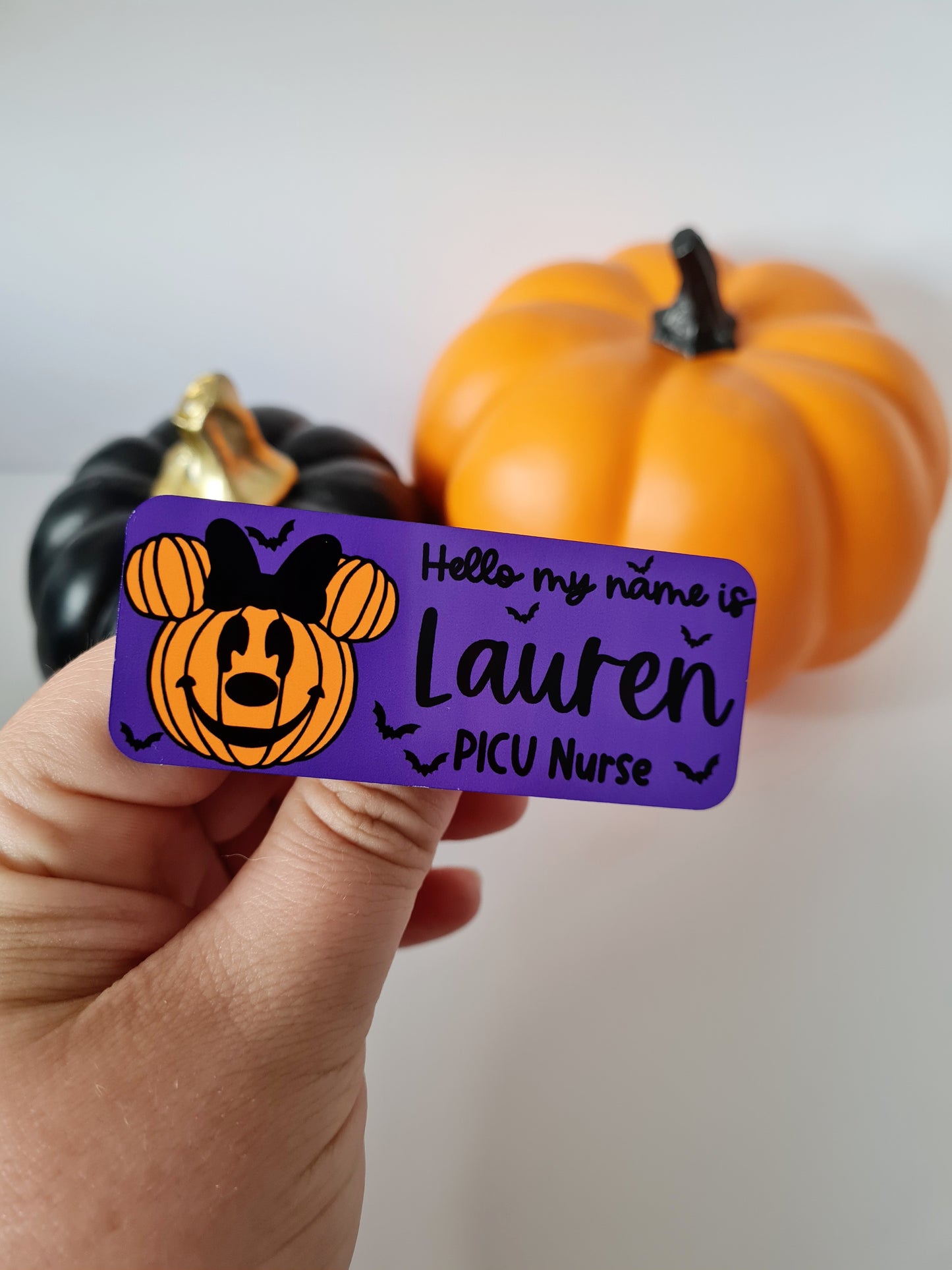 Halloween Name Badges - ALL HALLOWEEN DESIGNS - Nurse, Midwife, Student Nurse, Student Midwife, Healthcare, Carer, NHS Name Badge