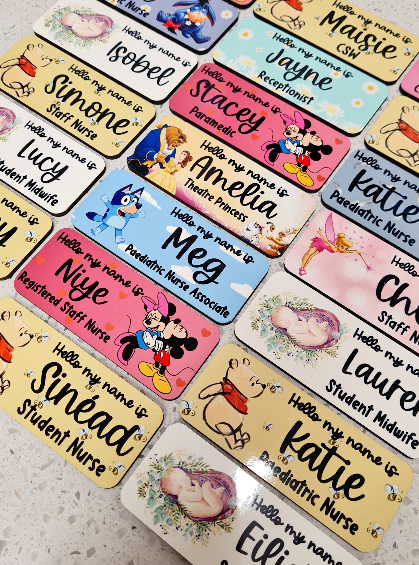 Midwife Name Badge, Nurse Name Badge, NHS Name Badge, Student Midwife Name Badge, Student Nurse Name Badge, Doctor Name Badge - ALL DESIGNS