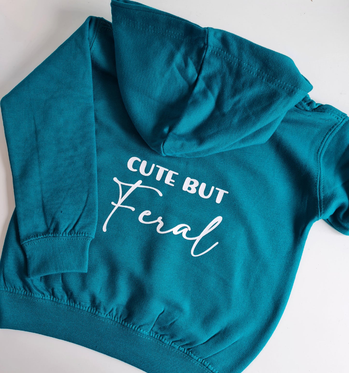 Cute But Feral Kids Hoodie, Bespoke Childrens Hoodie, Feral Clothing For Kids, Feral Quote Hoodie