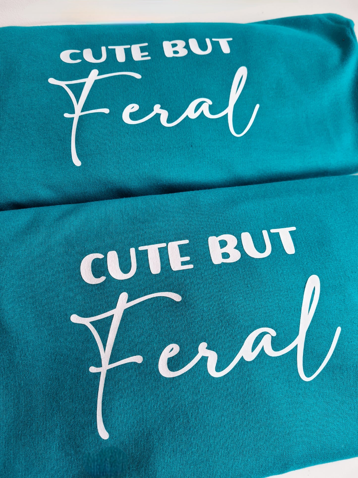 Cute But Feral Kids Hoodie, Bespoke Childrens Hoodie, Feral Clothing For Kids, Feral Quote Hoodie