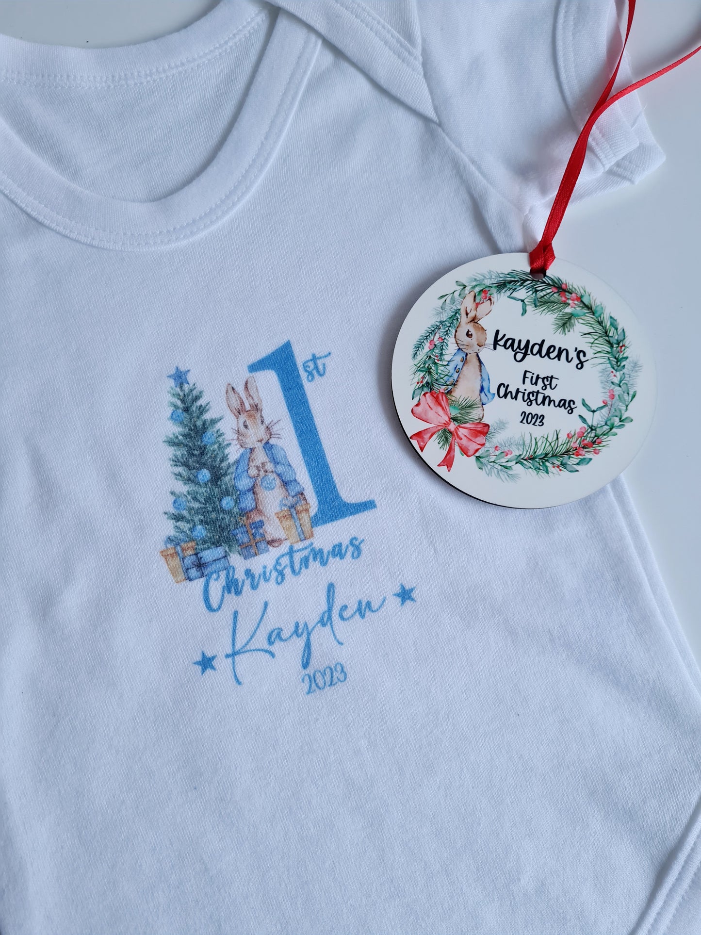 Babies First Christmas Baby Vest and Baby Grow