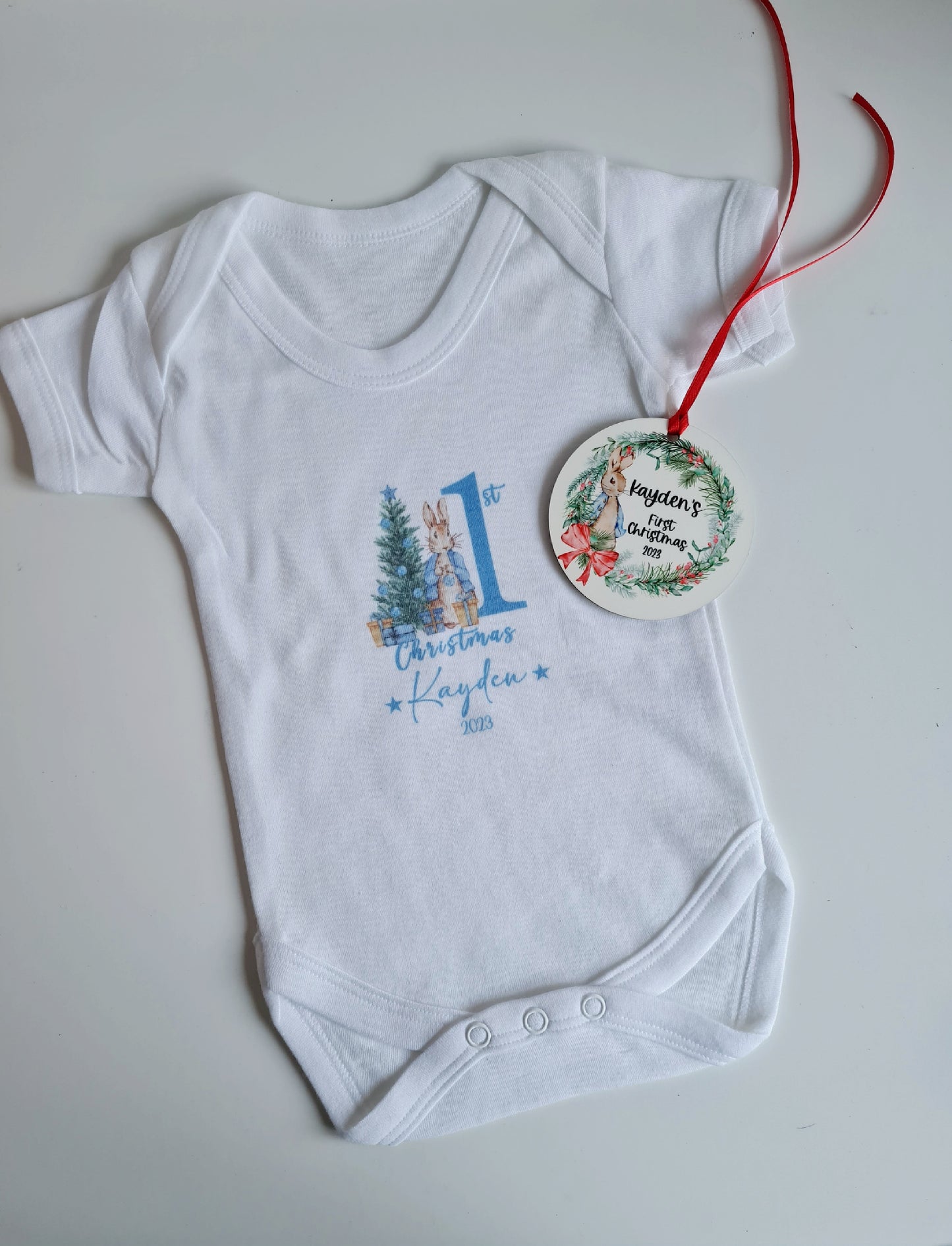 Babies First Christmas Tree Bauble - Personalised Bauble