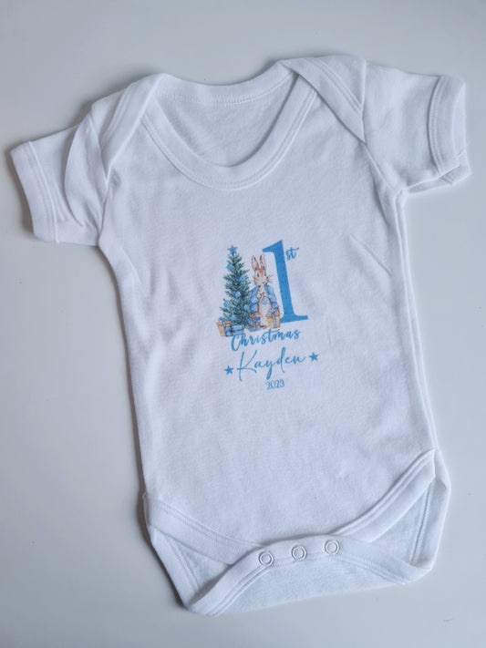 Babies First Christmas Vest, Personalised Babygrow, Christmas Vest, 1st Christmas, Babygrow, Personalised baby