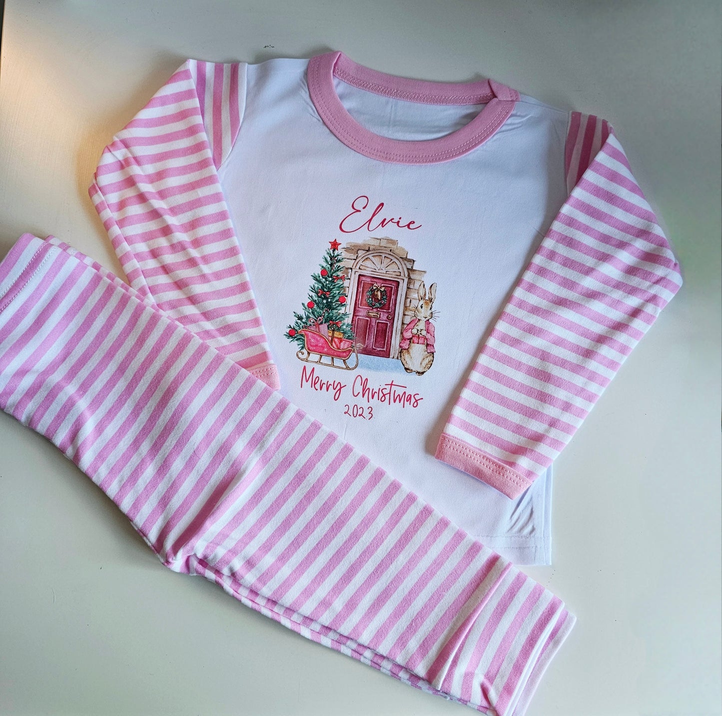 Babies First Christmas Pyjamas, Personalised Christmas Pjs, Christmas Pjs