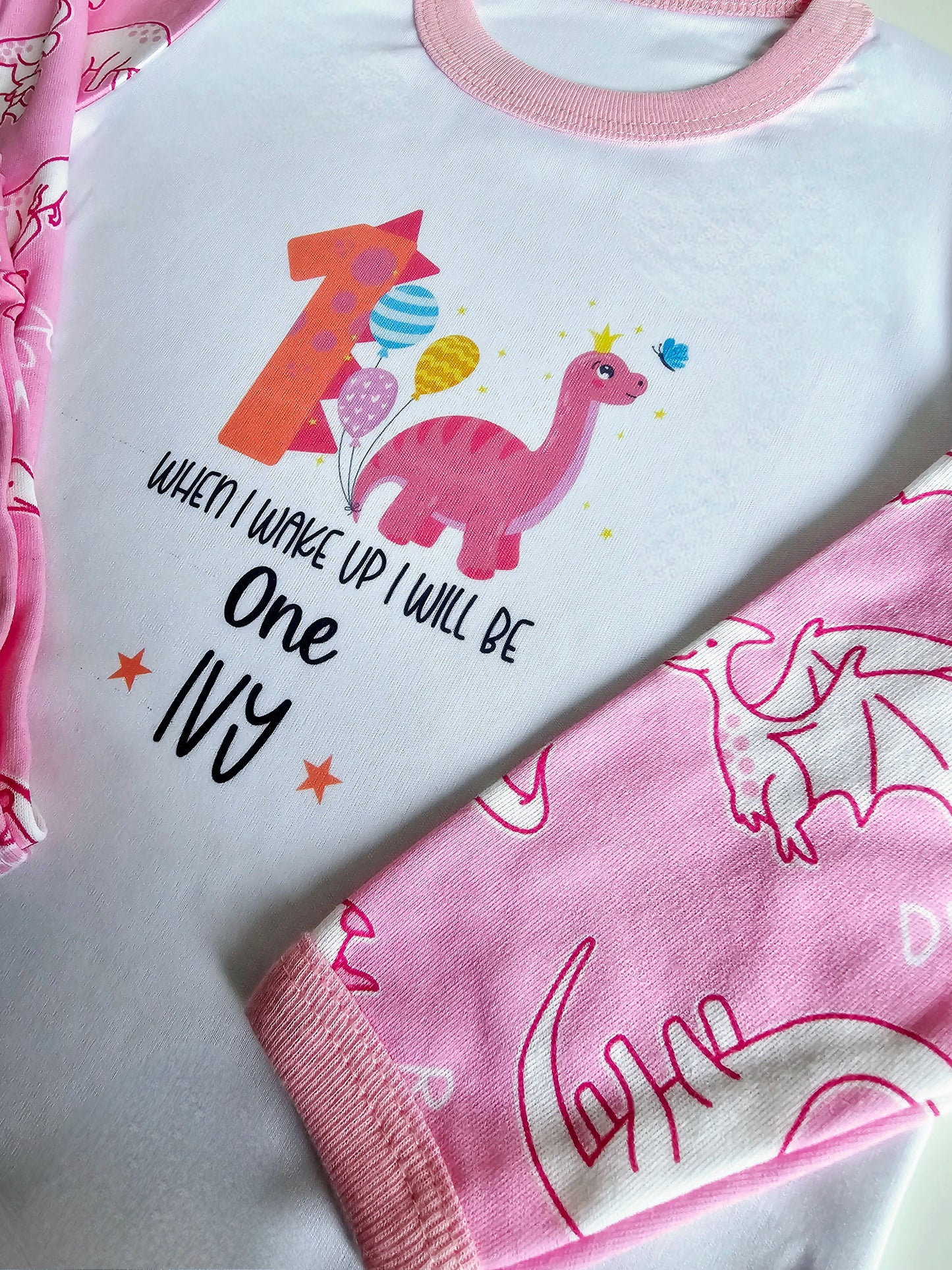 Childrens Dinosaur Pyjamas, Personalised Kids Pjs, Dino Theme For Kids