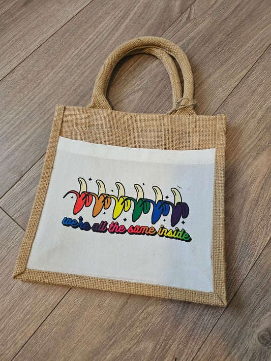 Sale Banana Pride Rainbow Jute Bag Small