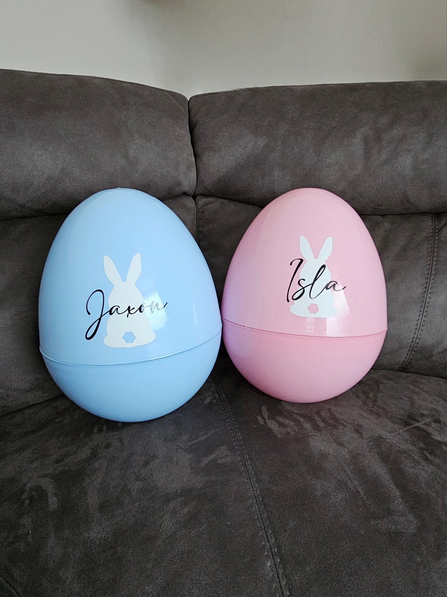 Personalised Jumbo Fillable Easter Egg, Resuable Plastic Easter Egg, Easter Bunny Gift, Easter Egg Large