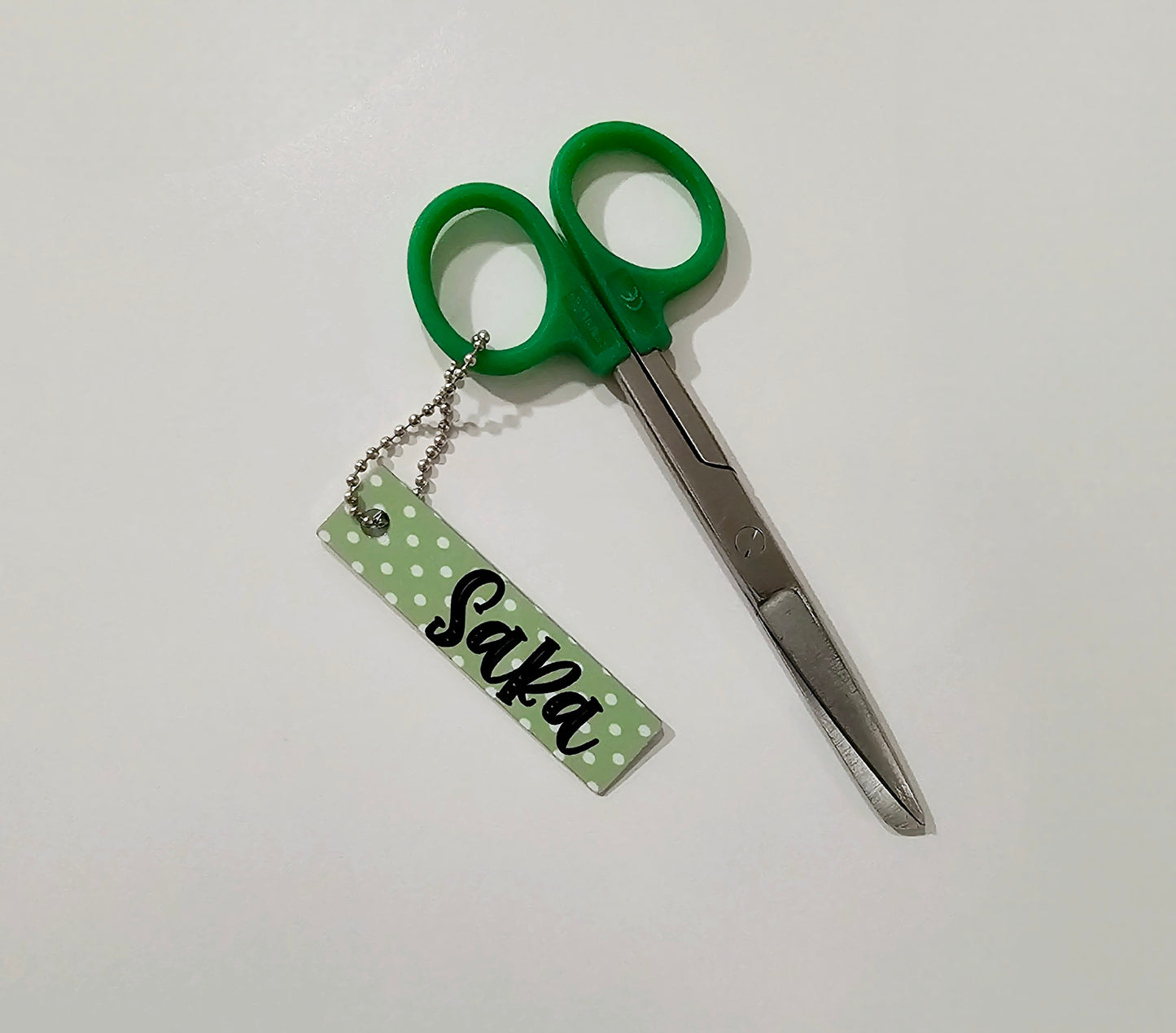 Small Name Tag, Scissors Tag, Bottle Tag, Metal Tag, Hands Off Name Tag, Personalised Tag