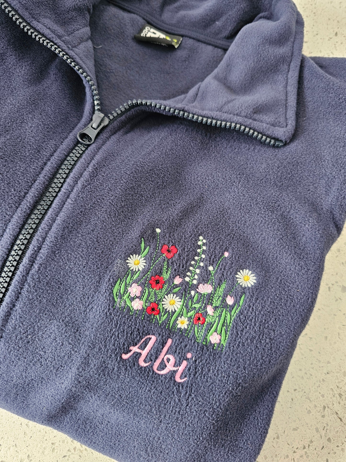 Embroidered Wild Flower Hoodie - Healthcare - Floral Design Embroidery