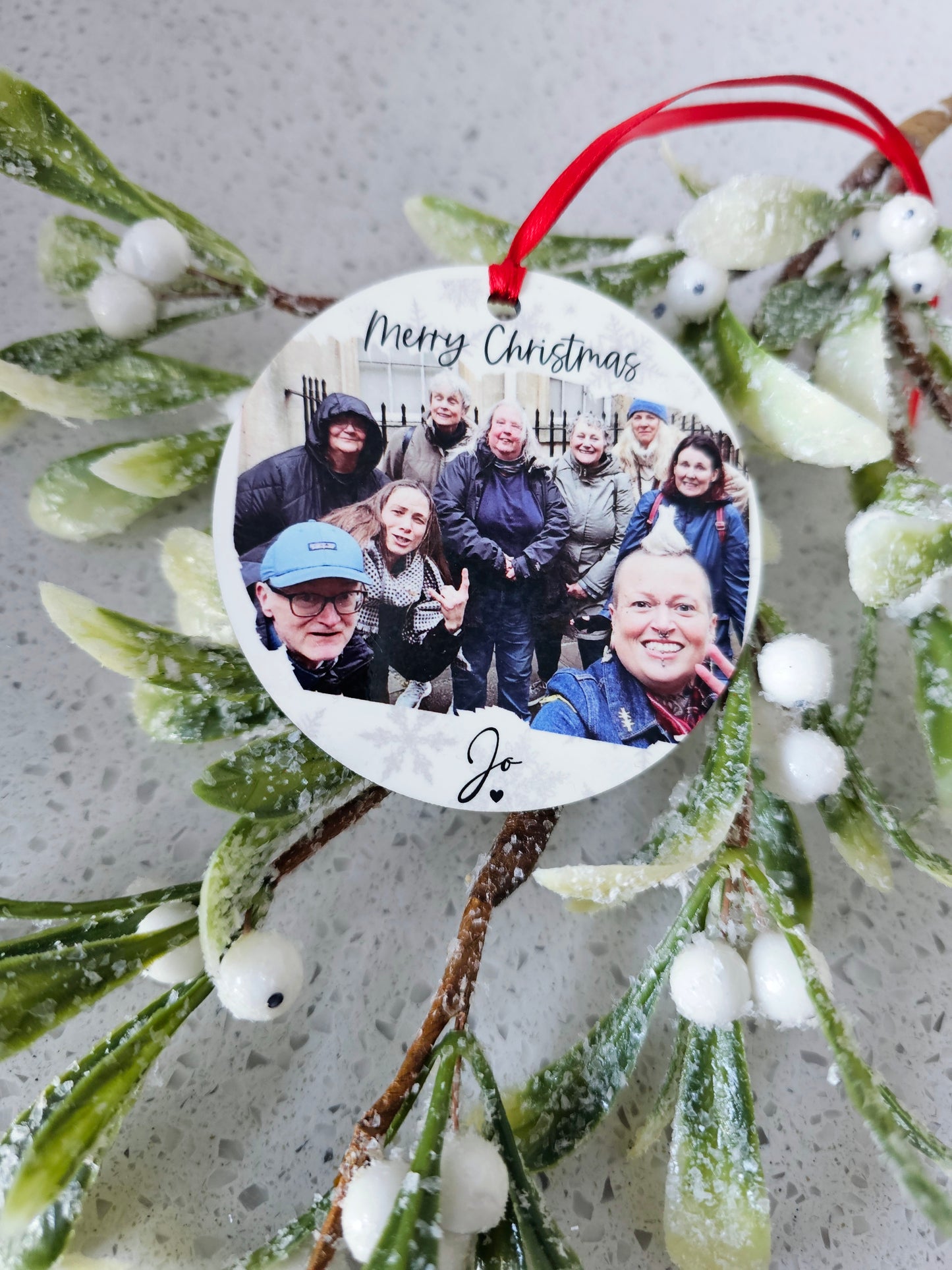 Personalised Photo Christmas Bauble, Bespoke Bauble, Christmas Tree Decoration, Family Photo Gift