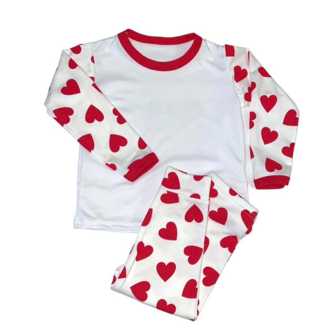 Valentines Day Childrens Personalised Pyjamas, Kids Pjs, Our Little Valentine, My Little Valentine