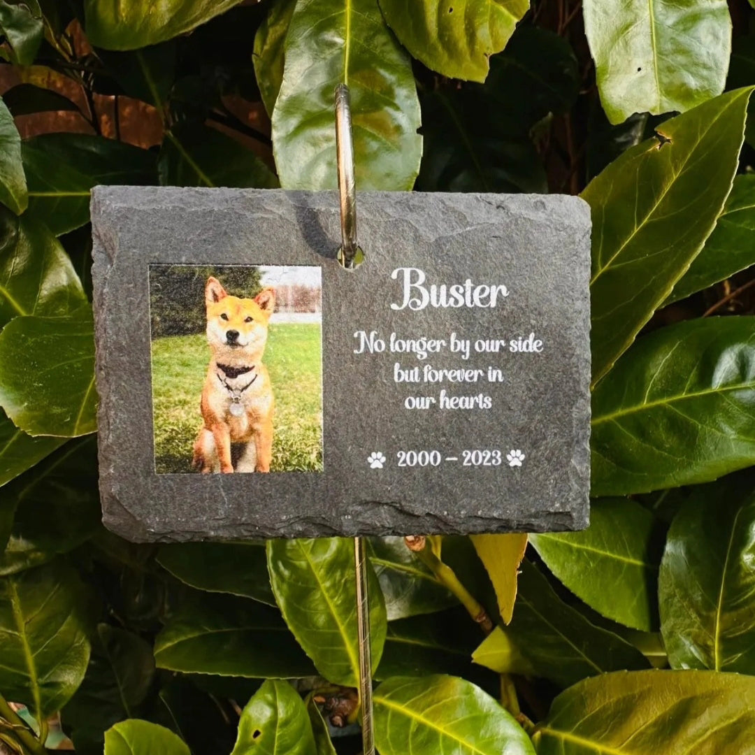 Personalised Slate Grave Stick - Memorial Stake - Memorial Marker