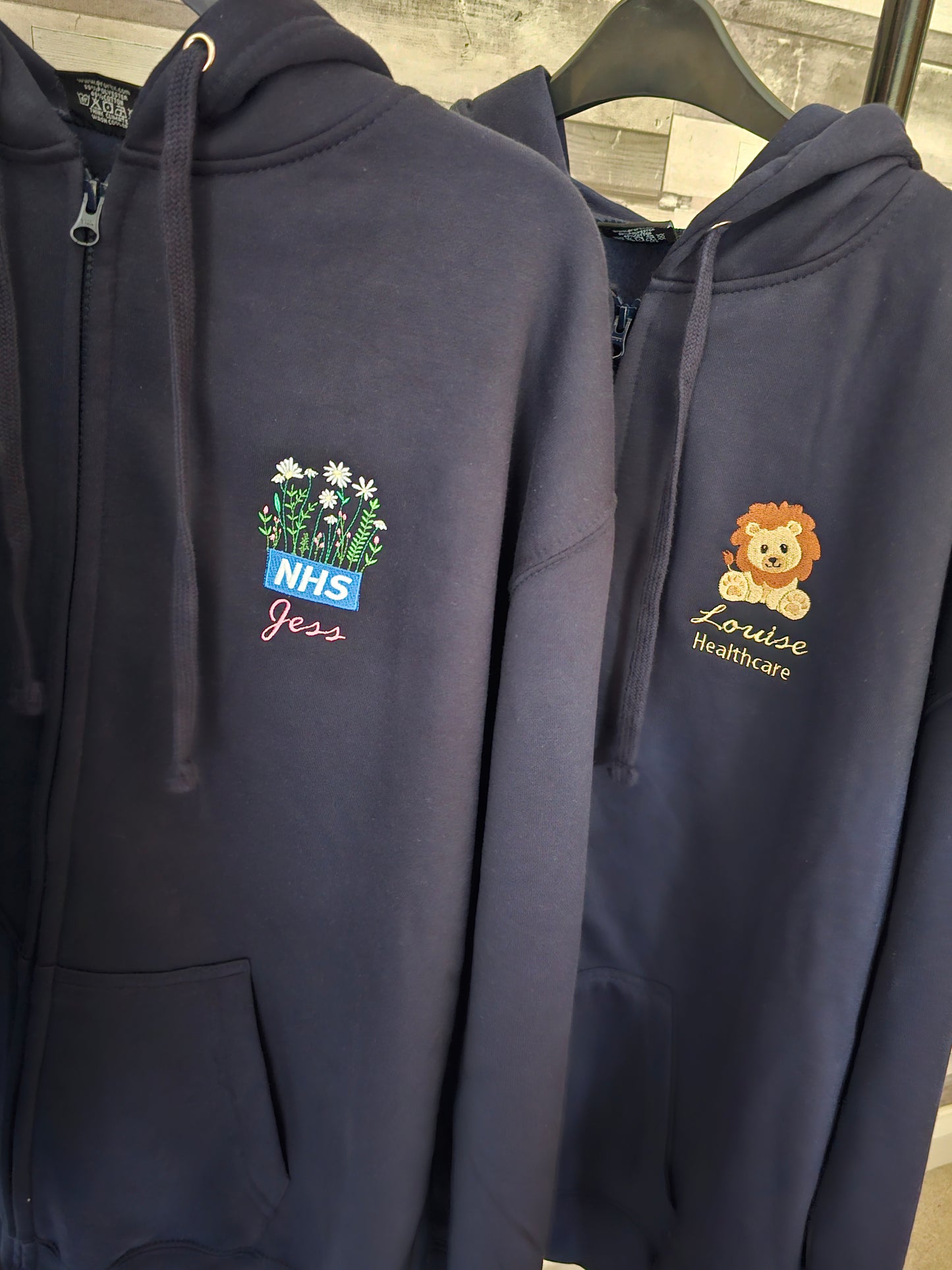 Embroidered NHS Lion Hoodie - Healthcare - Nurse - Midwife - Baby Lion Embroidery