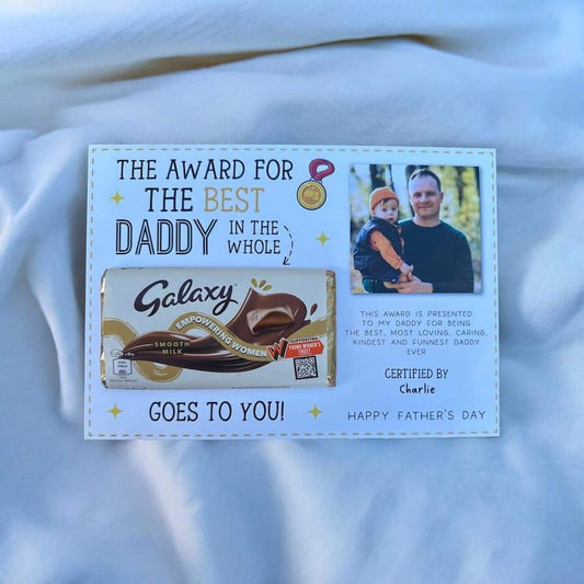 Personalised Fathers Day Chocolate Board Photo Gift