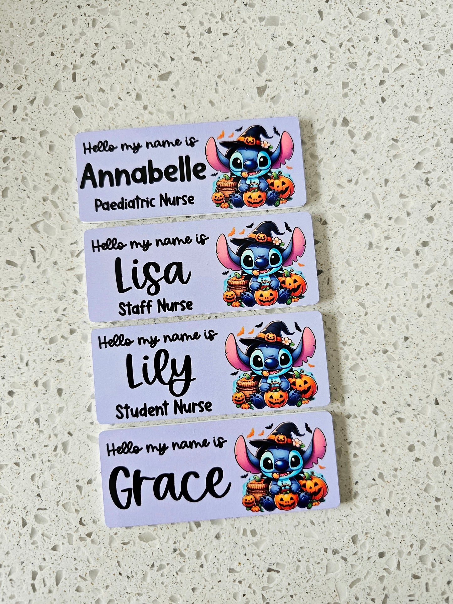 Halloween Name Badges - ALL HALLOWEEN DESIGNS - Nurse, Midwife, Student Nurse, Student Midwife, Healthcare, Carer, NHS Name Badge