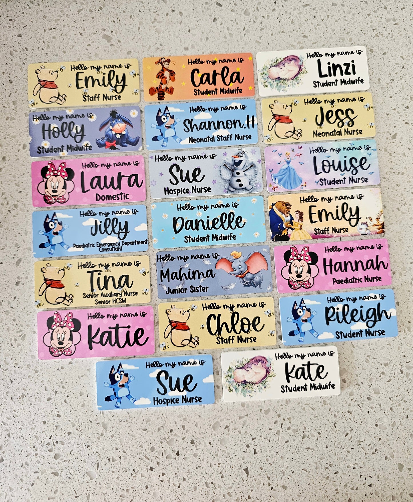 Midwife Name Badge, Nurse Name Badge, NHS Name Badge, Student Midwife Name Badge, Student Nurse Name Badge, Doctor Name Badge - ALL DESIGNS