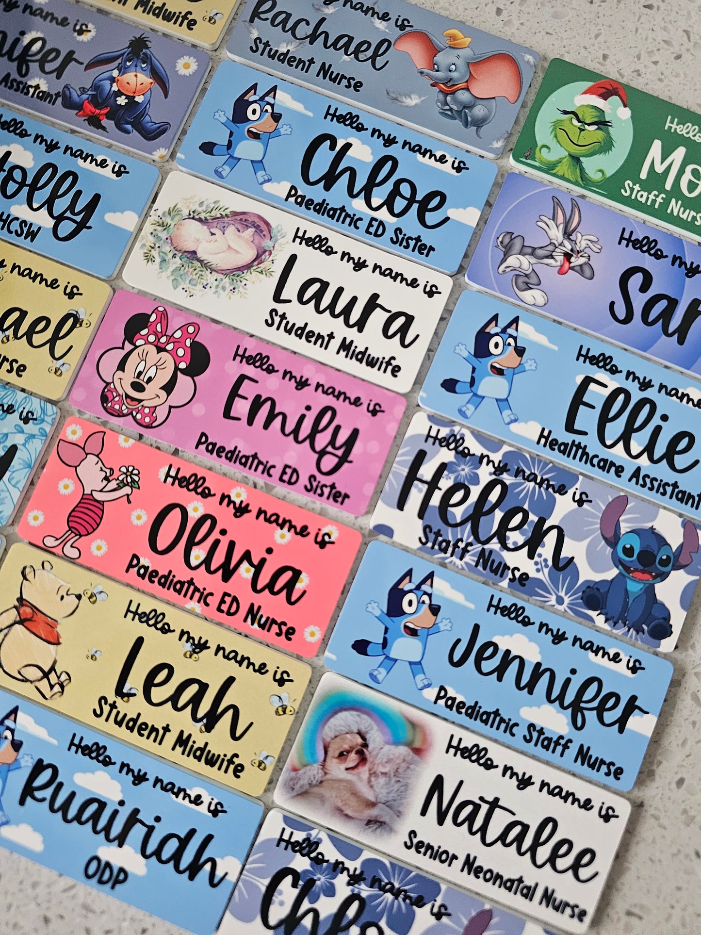 Midwife Name Badge, Nurse Name Badge, NHS Name Badge, Student Midwife Name Badge, Student Nurse Name Badge, Doctor Name Badge - ALL DESIGNS