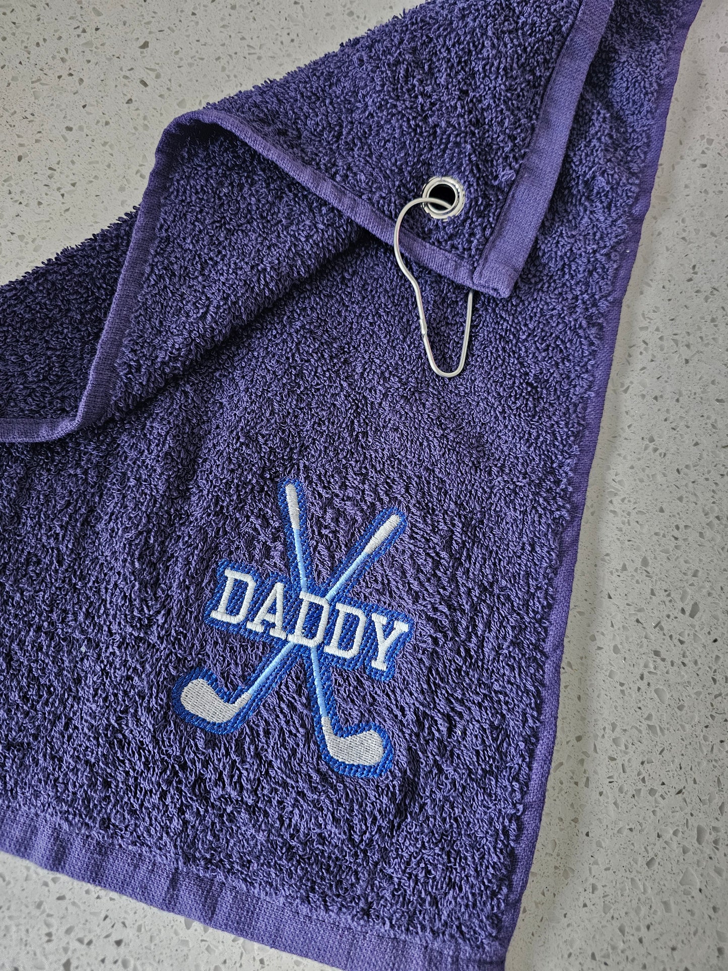 Golf Towel, personalised golf towel, embroidered golf gift in variety of colours