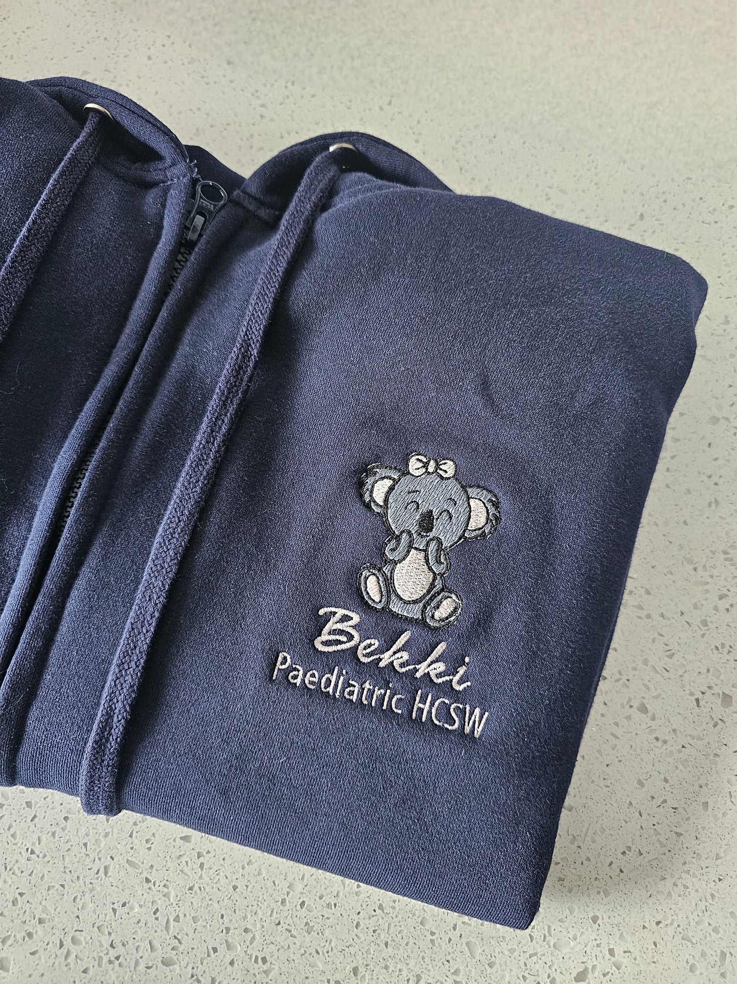 Embroidered Cute Koala Hoodie - Healthcare - Health Visitor - Animal Design Embroidery