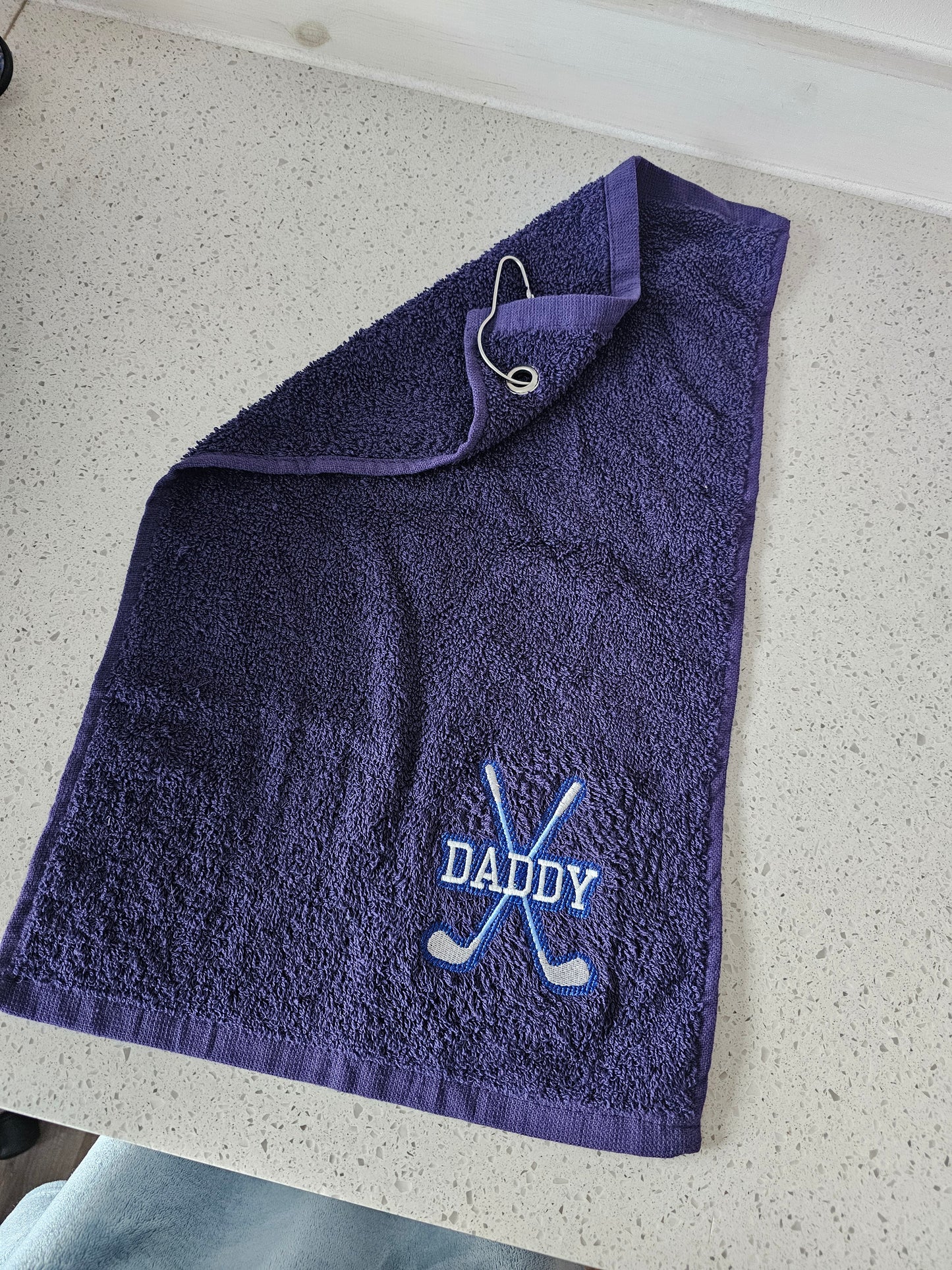 Golf Towel, personalised golf towel, embroidered golf gift in variety of colours