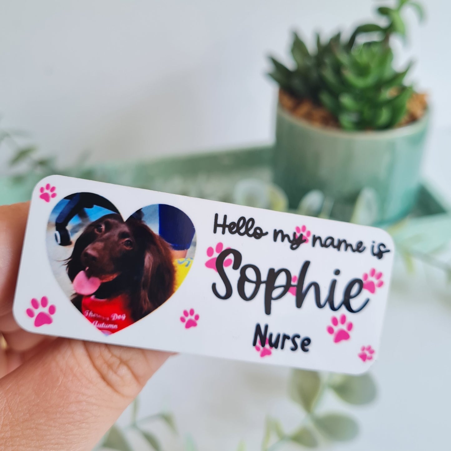 Bespoke Photo Personalised Name Badge - hello my name is badge, student nurse, student midwife, midwife badge, nurse badge