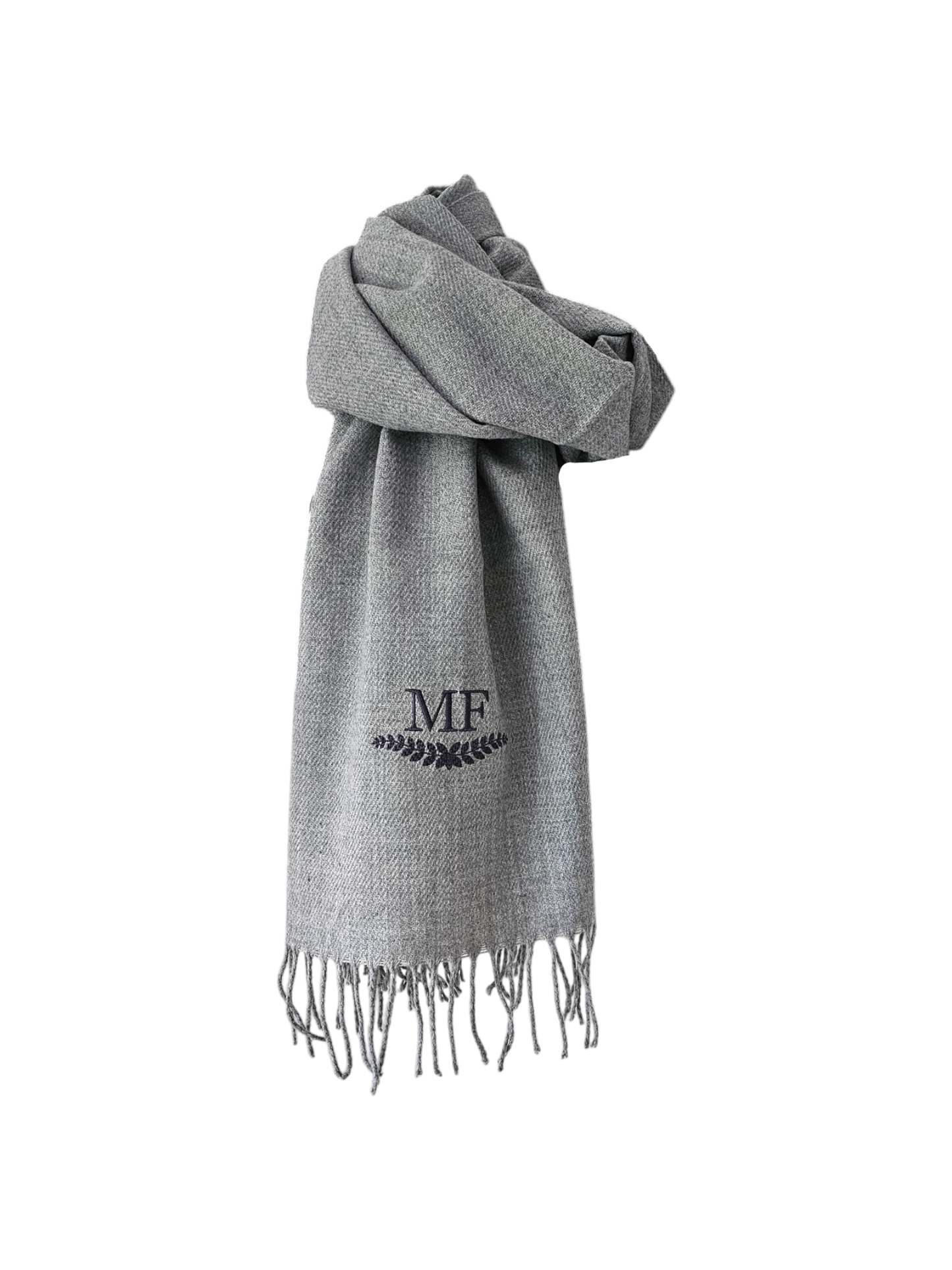 Embroidered scarf - initials or name bespoke scarves gift